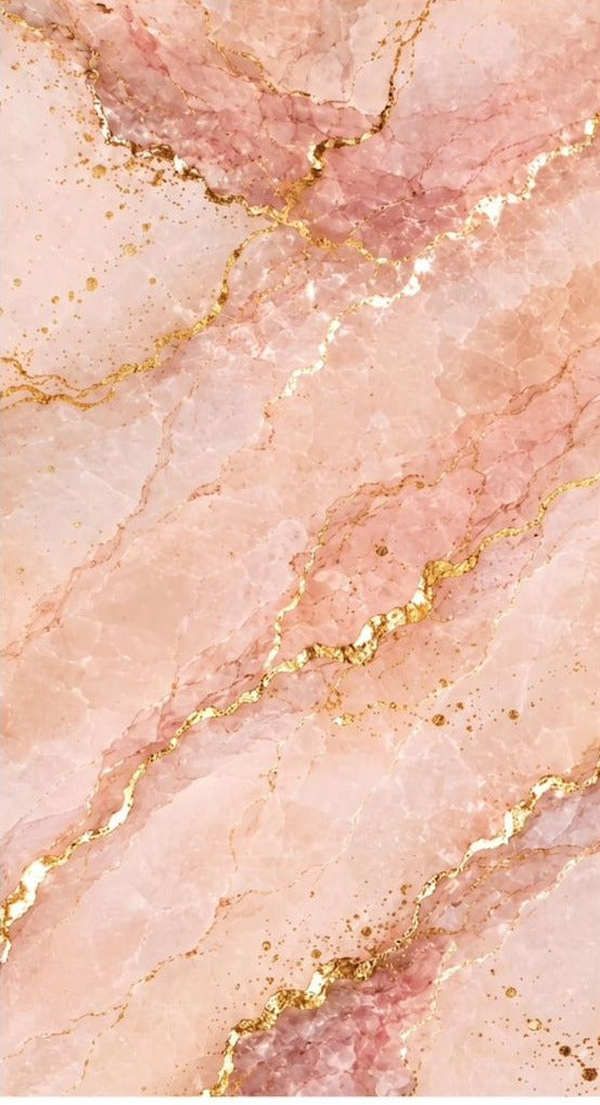 Pink marble and gold Precision Foil Co foil sheet, close up